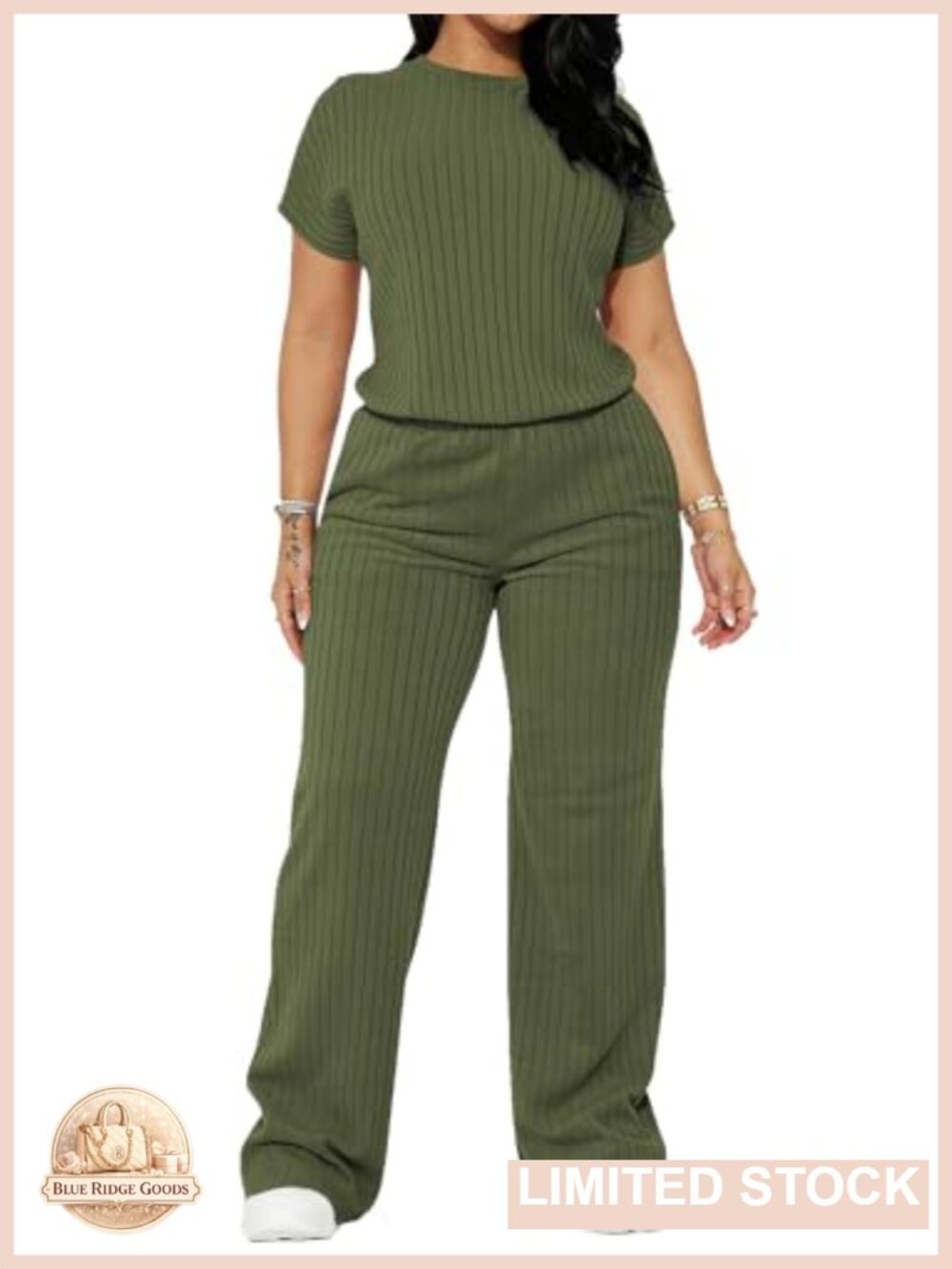 Womens Pleated Ruffle Hem Sleeveless Top Wide Leg Pant Outfit Set